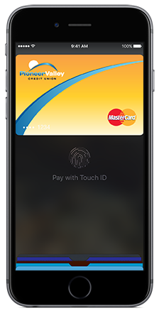 Pay with Touch ID screen displaying on iPhone